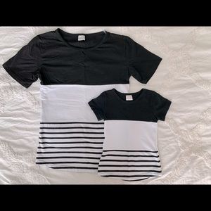 Matching Mommy & Me T-shirt set. Women’s size XS, kids size 12-18 months.